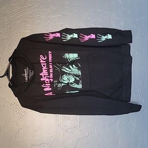 NWOT Nightmare on Elm Street Pink/Blue Decal Hoodie